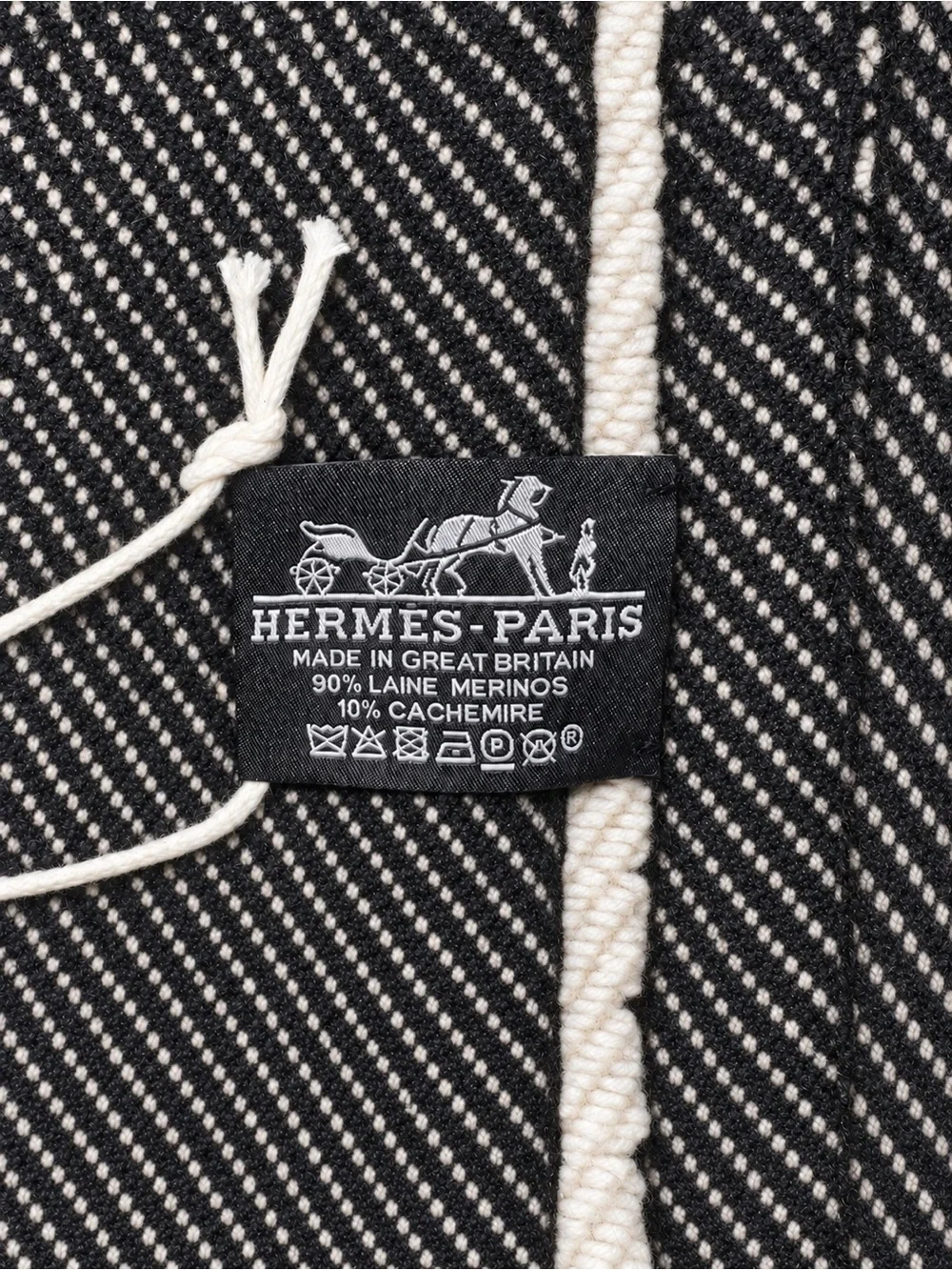 Pre Owned - Hermés Avalon H Blanket Black + Gray